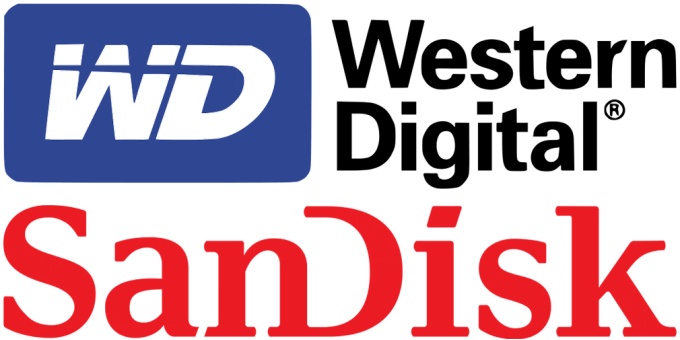 Western Digital SanDisk corporate logos